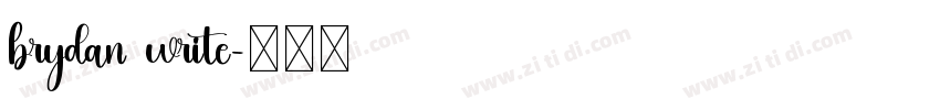 brydan write字体转换